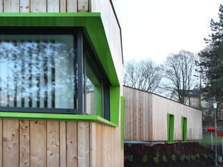 Ev. Kindergarten Regenbogenland | Umbau & Sanierung, architekten wendling architekten wendling Commercial spaces Wood Wood effect