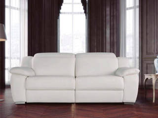 EGEO, SIEXTTA CONCEPT DESIGN SIEXTTA CONCEPT DESIGN Classic style living room Leather Grey