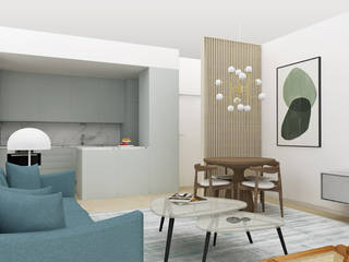 APARTMENT ANJOS – LISBON 2019, ORMSTUDIO ORMSTUDIO ห้องนั่งเล่น