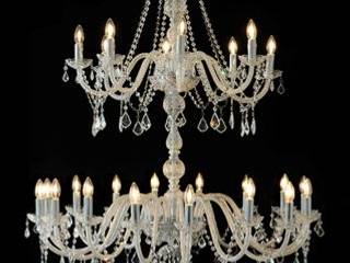 CHANDELIER IN CRISTALLO, MT ILLUMINAZIONE SRL MT ILLUMINAZIONE SRL Їдальня