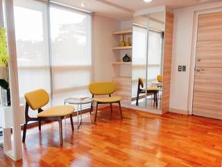 The Residences At Greenbelt, D3ID Design and Build D3ID Design and Build Modern Living Room Wood Brown