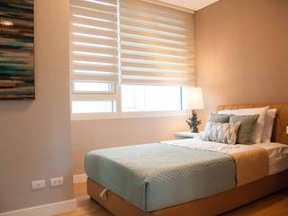 2BR Park Terraces, Makati, D3ID Design and Build D3ID Design and Build Kleines Schlafzimmer Beige