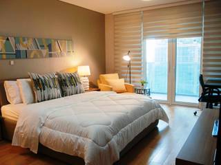 2BR Park Terraces, Makati, D3ID Design and Build D3ID Design and Build Modern Bedroom Beige