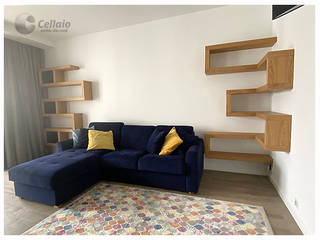 Cellaio - zestaw mebli do salonu, Cellaio Cellaio ห้องนั่งเล่น ไม้ Wood effect