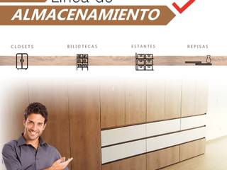 LINEA DE ALMACENAMIENTO , (SDA ) Soluciones y Diseños Arquitectonicos (SDA ) Soluciones y Diseños Arquitectonicos 모던스타일 서재 / 사무실 마분지