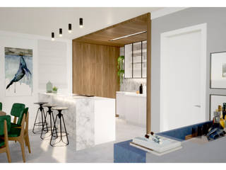 Espaço Gourmet, MELISSA DELAZZERI ARCHITECTURE MELISSA DELAZZERI ARCHITECTURE Cozinhas modernas Madeira Efeito de madeira