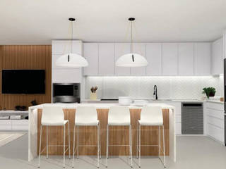 Apartament in Miami, MELISSA DELAZZERI ARCHITECTURE MELISSA DELAZZERI ARCHITECTURE Cozinhas modernas