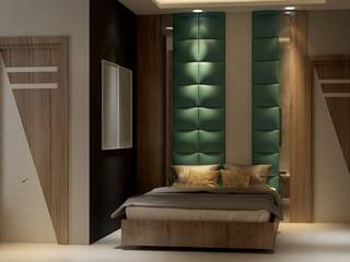 Tollygunge, Itzin World Designs Itzin World Designs Modern style bedroom Leather Grey