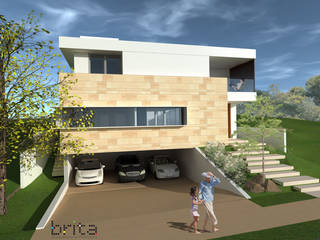 Residencia GL, BRITA ARQUITETURA BRITA ARQUITETURA Casas familiares