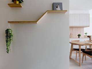 久違彭派, 八寶空間美學| BABODESIGN 八寶空間美學| BABODESIGN Scandinavian style corridor, hallway& stairs