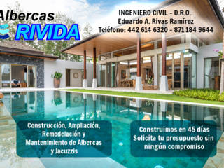 PROYECTO-DISEÑO-CONSTRUCCION, EARR CONSTRUCCIONES, S.A. DE C.V. EARR CONSTRUCCIONES, S.A. DE C.V. Garden Pool Reinforced concrete
