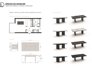 DESIGN DE MOBILIER, Ophélie Le Clech Ophélie Le Clech 모던스타일 다이닝 룸