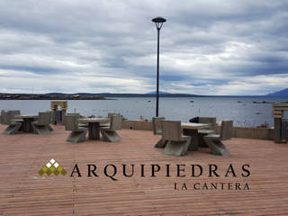 Deck de Piedra Preformada , Arquipiedras Arquipiedras Rustieke balkons, veranda's en terrassen Steen