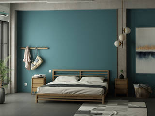 15 mẫu thiết kế phòng ngủ đẹp cho mùa hè mát mẻ, Công ty TNHH Tư vấn thiết kế xây dựng An Khoa Công ty TNHH Tư vấn thiết kế xây dựng An Khoa Small bedroom Engineered Wood Blue