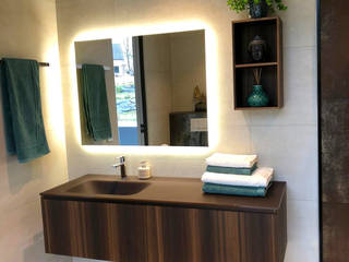 Rifinitura di un ambiente bagno a Spa, Belgio, Quaranta Ceramiche Srl Quaranta Ceramiche Srl Modern bathroom