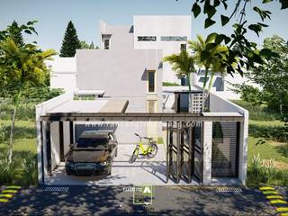 Studio Bunga - Bapak Andang - Yogyakarta, Rancang Reka Ruang Rancang Reka Ruang Single family home Concrete Grey