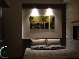 Puneet Dhanuka's Residence Interior Design, Locus Design Works Locus Design Works Small bedroom