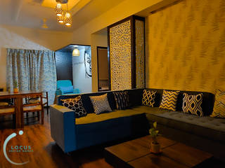 Puneet Dhanuka's Residence Interior Design, Locus Design Works Locus Design Works Salon moderne