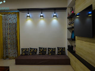 Mitin Agrawal's Residence - Interior Design, Locus Design Works Locus Design Works Salon classique