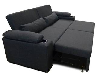 Sofa cama matrimonial moderno, personalizado a cada cliente en tela y color, Mobydec muebles Mobydec muebles Salas de estilo minimalista Lino Rosa