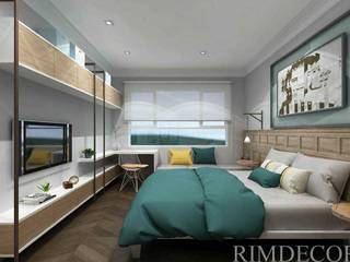 Thiết kế nội thất căn hộ Vista Verde Apartment, Công ty trang trí nội thất RIM Decor Công ty trang trí nội thất RIM Decor Rustic style bedroom