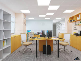 Thiết kế nội thất văn phòng IDAC, Công ty trang trí nội thất RIM Decor Công ty trang trí nội thất RIM Decor Estudios y despachos modernos