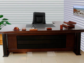 Tieu chuan chon ban giam doc cho van phong lam viec, NoithatVp NoithatVp Balkon, Beranda & Teras Modern Kayu Wood effect