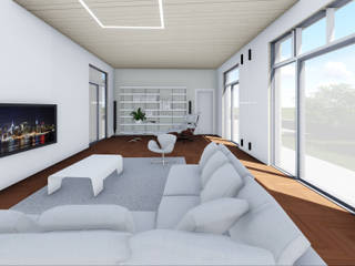 Progettazione case in legno, Studio Dalla Vecchia Architetti Studio Dalla Vecchia Architetti Modern living room