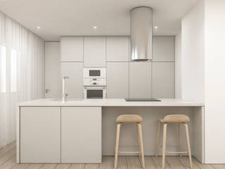 APARTAMENTO EM SANTA MARIA DE LAMAS, Salomé Ventura Arquitectura Salomé Ventura Arquitectura Kitchen units