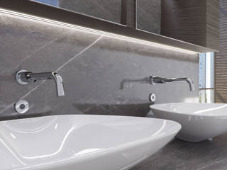 Helvex Care, HELVEX SA DE CV HELVEX SA DE CV Modern bathroom Copper/Bronze/Brass