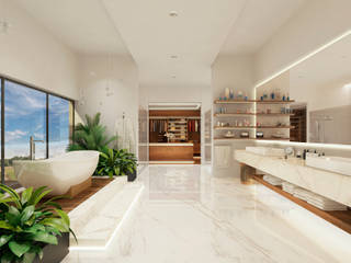 Diseño de Interiores, RAVisuals RAVisuals クラシックスタイルの お風呂・バスルーム