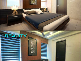 Best Architects In Plakkad kerala, Monnaie Interiors Pvt Ltd Monnaie Interiors Pvt Ltd Small bedroom لکڑی Wood effect