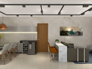 Apartamento Nova Granada, Natália Parreira Design de Interiores Natália Parreira Design de Interiores Comedores de estilo moderno