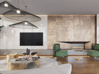 KADIKÖY YENİTEPE M.K. EVİ, Entrada Mimarlık Entrada Mimarlık Modern living room Wood Wood effect