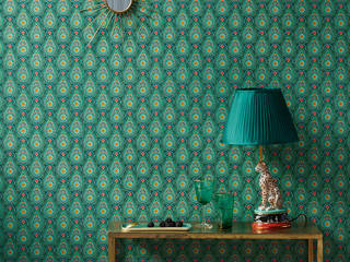 Tapete RAINDROPS petrol Tapeten & Uhren Walls Wallpaper