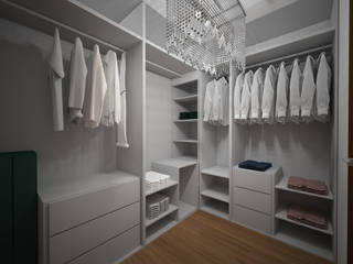 Closet, LMC interiores LMC interiores ห้องแต่งตัว