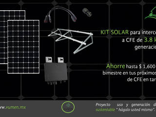 Kits solares para interconexión a CFE Vumen, Vumen mx Vumen mx Экодома