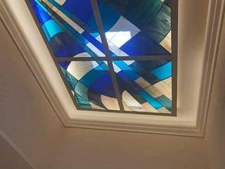 Plafond decorativo para baño, MKVidrio MKVidrio Modern Bathroom Glass Blue