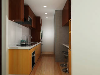 Remodelación cocina, G&T Arquitectos sas G&T Arquitectos sas Built-in kitchens لکڑی Wood effect