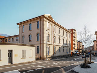 Lugano:Una vecchia fabbrica trasformata in office, MD Creative Lab - Architettura & Design MD Creative Lab - Architettura & Design Industrial style houses