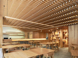 銀シャリ屋, 堤由匡建築設計工作室 堤由匡建築設計工作室 Commercial spaces لکڑی Wood effect