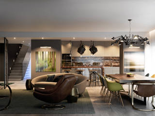 Salas de estar modernas por Inêz Fino Interiors, LDA Moderno