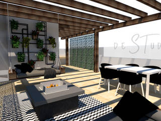 Roof Garden, deSTudio deSTudio Modern style balcony, porch & terrace Wood Wood effect