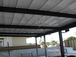 ROLLING ROOF PERGOLA , İNORMA YAPI SİSTEMLERİ İNORMA YAPI SİSTEMLERİ Commercial spaces ایلومینیم / زنک