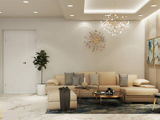 Thiết kế nội thất căn hộ chị anh Trình- Chương Dương, ANPHU CONS ANPHU CONS Modern Living Room