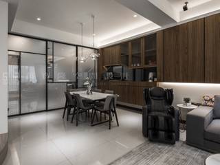 【永大居│電梯豪邸】, SING萬寶隆空間設計 SING萬寶隆空間設計 Scandinavian style dining room