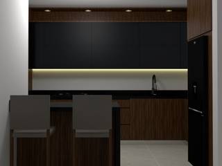 COCINA INTEGRAL , ARQUITECTOS IBARRA ARQUITECTOS IBARRA Kitchen Wood Wood effect