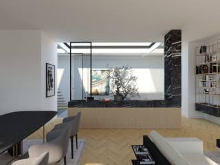 CASA PATIO, roberto sarda architetto roberto sarda architetto モダンデザインの リビング