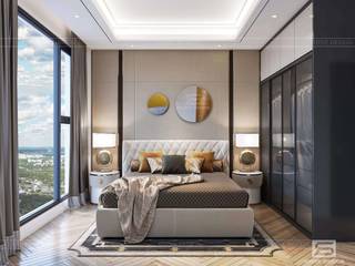Thiết kế nội thất căn hộ Feliz en Vista: Phong cách Hiện đại, SHINE DESIGN SHINE DESIGN Phòng ngủ phong cách hiện đại