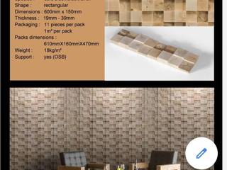 Paneles 3D de Madera, DisinWood DisinWood Klasik Duvar & Zemin Masif Ahşap Rengarenk